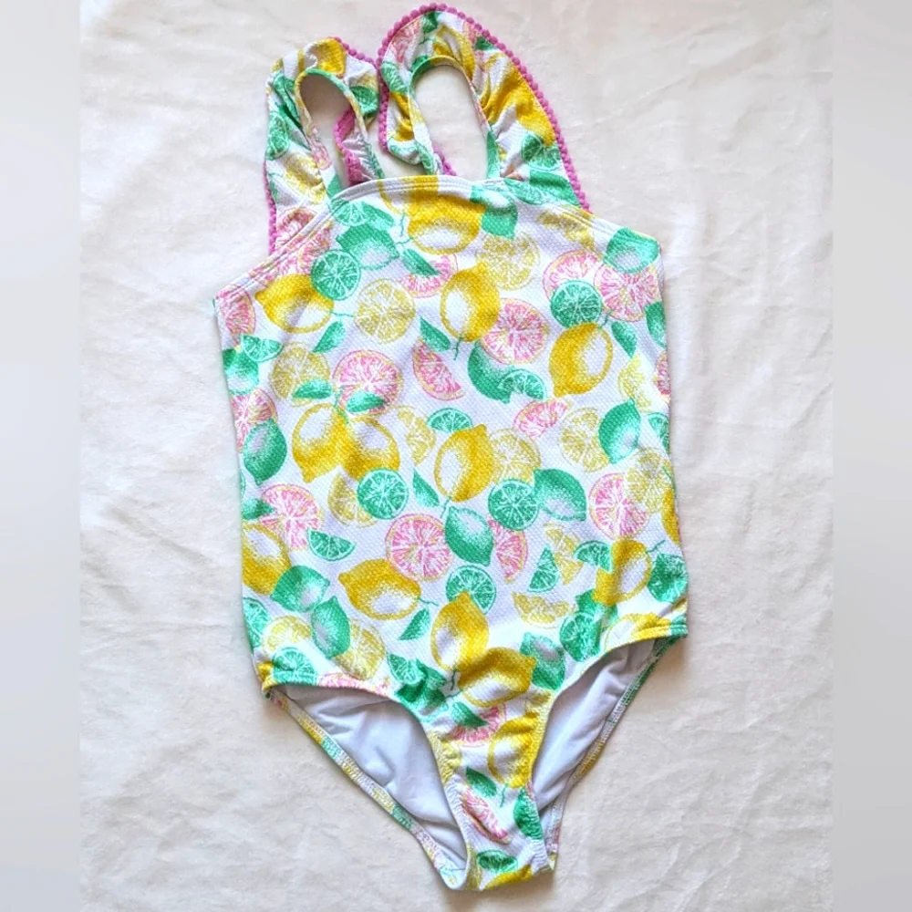 Crown & Ivy Citrus Swimsuit One-piece Like New! Girls' 10